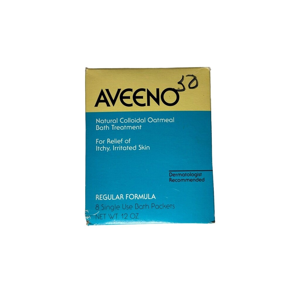 Vintage Aveeno Natural Colloidal Oatmeal Bath Treatment 8 Pack 1990 Movie Prop
